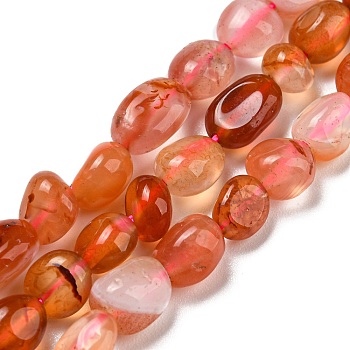 Natural Agate Beads Strands, Nuggets, Tumbled Stone, 3~11x4~8x3~6mm, Hole: 0.9mm, about 56pcs/strand, 15.94''~15.75''(40~40.5cm)