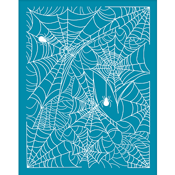 Silk Screen Printing Stencil, for Painting on Wood, DIY Decoration T-Shirt Fabric, Spider Web Pattern, 12.7x10cm