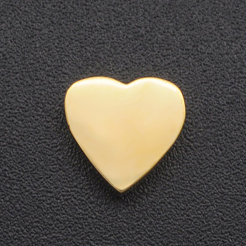 201 Stainless Steel Charms, for Simple Necklaces Making, Stamping Blank Tag, Laser Cut, Heart, Golden, 7.5x8x3mm, Hole: 1.6mm