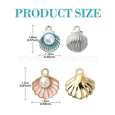 20Pcs 4 Styles Alloy Pendants(ENAM-YW0004-03)-3