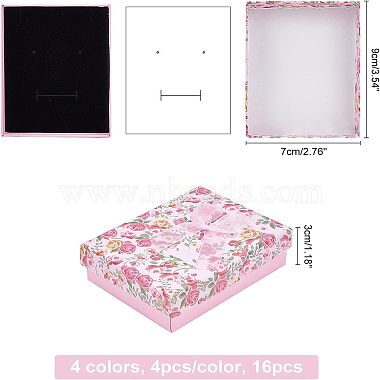 Flower Pattern Cardboard Jewelry Packaging Box(CBOX-AR0001-007)-6