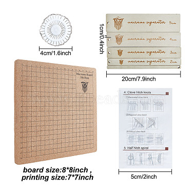 Square Cork Blocking Mats for Knitting(TOOL-WH0159-52B)-2