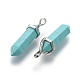 Synthetic Turquoise Double Terminated Pointed Pendants(G-E364-A07)-3