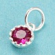 925 Sterling Silver Birthstone Charms(STER-G035-01D-01)-2