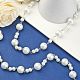 Chaînes en perles de verre rondes manuelles pour fabrication de bracelets et colliers(AJEW-JB00055-01)-6