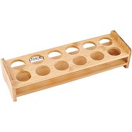 12-Slot Wooden Shot Glass Tray Holders, Spirit Glass Storage Rack, for Club, Paarty, Bar, Rectangle, BurlyWood, 33x10x6.5cm, Inner Diameter: 3.7cm(ODIS-WH0027-031)