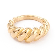 Ion Plating(IP) Unisex 304 Stainless Steel Finger Rings, Croissant Rings, Golden, Size 7, 3~6mm, Inner Diameter: 17.5mm(RJEW-Z008-08B-G)