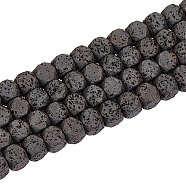 2 Strands Natural Lava Rock Beads Strands, Faceted, Polygon, 9x9x8~8.5mm, Hole: 1mm, about 47pcs/strand, 15.71 inch(39.9cm)(G-OC0004-76)