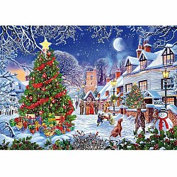 DIY Christmas Theme Diamond Painting Kits, including Resin Rhinestones, Diamond Sticky Pen, Tray Plate and Glue Clay, Christmas Tree Pattern, 400x300mm(DIAM-PW0001-234-36)