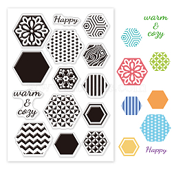 PVC Plastic Stamps, for DIY Scrapbooking, Photo Album Decorative, Cards Making, Stamp Sheets, Flower Pattern, 16x11x0.3cm(DIY-WH0167-56-543)