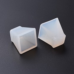 DIY Silicone Molds, Resin Casting Molds, For UV Resin, Epoxy Resin Jewelry Making, For Resin & Dried Flower Jewelry Making, Trapezoid, White, 25x23.5x25mm(X-AJEW-F030-01-20x20mm)