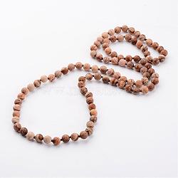 Natural Picture Jasper Necklaces, Beaded Necklaces, 36.2 inch(NJEW-D264-03)