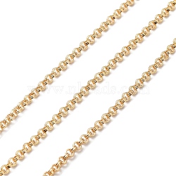 Brass Rolo Chains, Soldered, Real 14K Gold Filled, Link: 2.5x1mm(CHC-M023-19G)