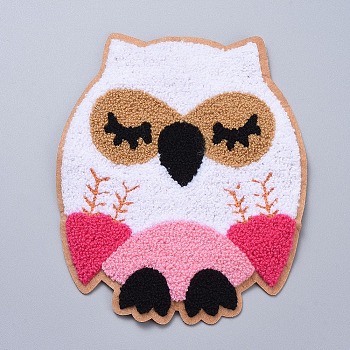 Computerized Embroidery Cloth Sew on Patches, Costume Accessories, Appliques, Owl, Colorful, 180x147x4mm
