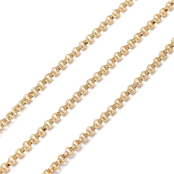 Brass Rolo Chains, Soldered, Real 14K Gold Filled, Link: 2.5x1mm