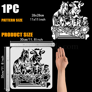 PET Hollow Out Drawing Painting Stencils(DIY-WH0391-0783)-2