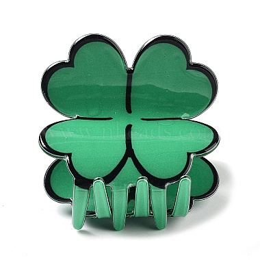 Medium Sea Green PVC Claw Hair Clips