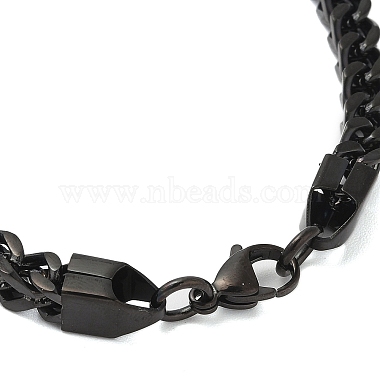 304 bracelets en chaîne de blé en acier inoxydable pour hommes(BJEW-B093-04EB)-3