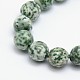 Natural Green Spot Jasper Beads Strands(G-L148-6mm-01)-1