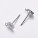 304 Stainless Steel Stud Earrings Findings(STAS-K146-013-6mm)-1