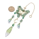 Natural Green Aventurine and Resin Pendant Decorations(HJEW-TA00134-02)-3