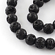 Dyed Natural Lava Rock Gemstone Round Bead Strands(X-G-R293-04)-1
