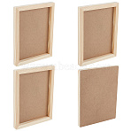 Rectangle Wood Painting  Panels, Blank Drawing Boards, for Oil & Acrylic Painting, Tan, 20x15x1.35cm, Inner Diameter: 17.5x12cm(AJEW-WH0348-281C)