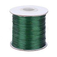 Waxed Polyester Cord, Bead Cord, Green, 0.5mm, about 169.51~174.98 Yards(155~160m)/Roll(YC-0.5mm-156)