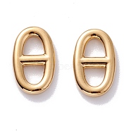 304 Stainless Steel Links, Oval, Golden, 17x10.5x2.5mm, Hole: 5x5mm(STAS-J036-104G)