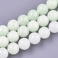 Synthetic Luminous Stone Beads Strands, Round, Honeydew, 4mm, Hole: 0.7mm, about 100pcs/strand, 15.7 inch(X-G-S200-08A)