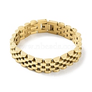 304 Stainless Steel Link Chain Bracelets, Watchband Chain Bracelets, Golden, 7 inch(17.7cm)(BJEW-G685-02B)