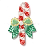 Christmas Theme Double-sided Printed Acrylic Pendants, Colorful, Candy Cane, 41.5x26.5x2.2mm, Hole: 1.6mm(OACR-D013-01I)