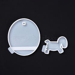 DIY Mobile Phone Holders Silicone Mold, Resin Casting Molds, For UV Resin, Epoxy Resin Jewelry Making, Horse, White, 48x65x9mm(DIY-I081-02)