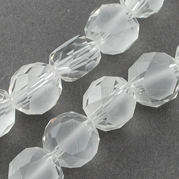 flat clear glass beads