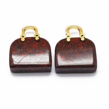 Natural Red Jasper Brass Pendants(KK-E274-01G-05)-2