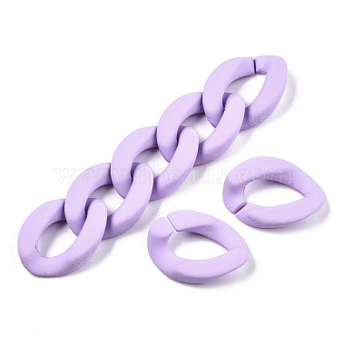 Opaque Spray Painted Acrylic Linking Rings(X-OACR-S036-001A-I15)-3