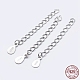 925 Sterling Silver End with Extender Chains and Drop Charms(X-STER-F036-26S-48mm)-1