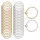 40Pcs 2 Colors Alloy Cable Chain Bracelets Set with Toggle Clasps(BJEW-GL0001-10)-1