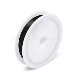 DIY Jewelry Thread Findings Colored Tiger Tail Wire, Nylon-coated Stainless Steel, Black, 0.38mm, about 164.04 Feet(50m)/roll(X-TWIR-O001-0.38mm-02)