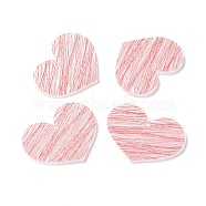 Acrylic Pendants, Red Heart, Light Coral, 31x39x2mm, Hole: 1.6mm(SACR-K002-03)