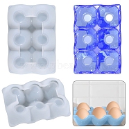 Egg Holder Silicone Molds, Resin Casting Molds, For DIY Egg Holder Tray Making, Usable in Kitchen Refrigerator, White, 145x100x37mm(DIY-Z005-09)