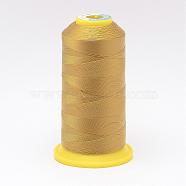 Nylon Sewing Thread, Gold, 0.6mm, about 300m/roll(NWIR-N006-01W1-0.6mm)