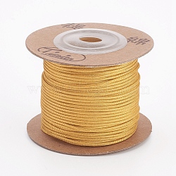 Nylon Cords, String Threads Cords, Round, Goldenrod, 1.5mm, about 27.34 yards(25m)/roll(OCOR-L035-G04)