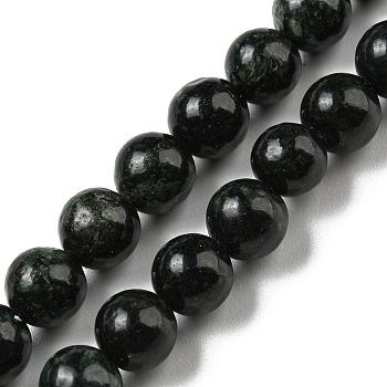 Natural Serpentine Beads Strands, Round, 6mm, Hole: 0.7mm, about 59pcs/strand, 14.96''~15.16''(38~38.5cm)