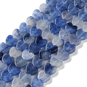 Natural Blue Aventurine Beads Strands, Heart, 6x6x3mm, Hole: 1mm, about 69~71pcs/strand, 14.57''~14.96''(37~38cm)