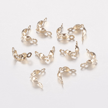 JK Findings, Yellow Gold Filled Bead Tips Knot Covers, 1/20 14K Gold Filled, 5.5x3.5mm, Hole: 1mm