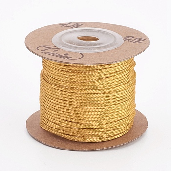 Nylon Cords, String Threads Cords, Round, Goldenrod, 1.5mm, about 27.34 yards(25m)/roll