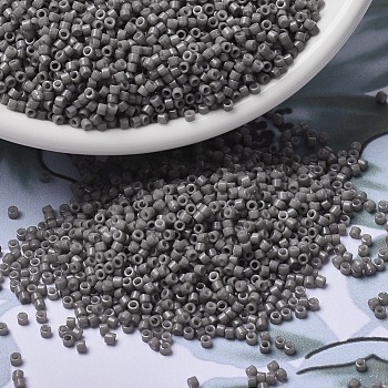 MIYUKI Delica Beads, Cylinder, Japanese Seed Beads, 11/0, (DB2367) Duracoat Opaque Dyed Seal Gray, 1.3x1.6mm, Hole: 0.8mm, about 2000pcs/bottle, 10g/bottle