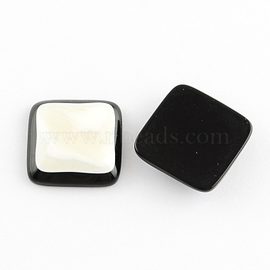 20mm White Square Resin Cabochons