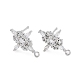 Brass Micro Pave Cubic Zirconia Stud Earrings Finding(KK-Z084-03P)-1